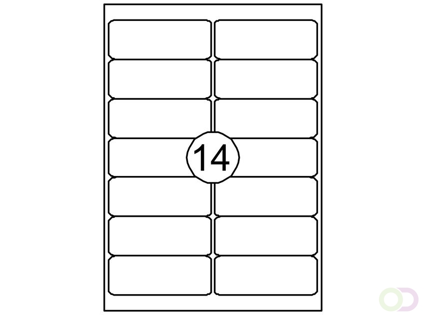 Etiket Quantore 99.1x38.1mm 210 stuks
