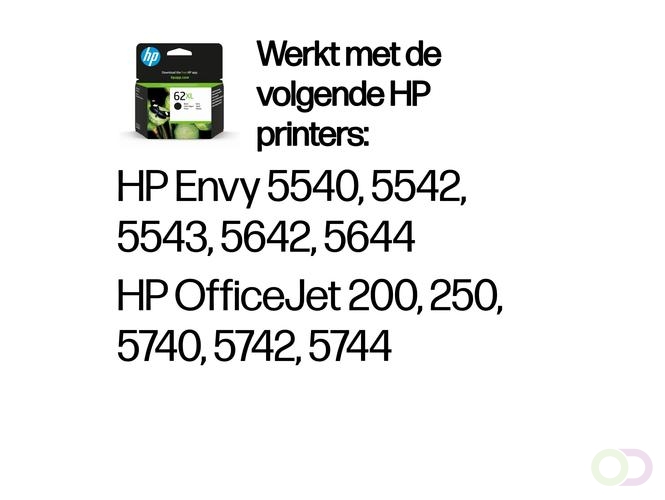 Inktcartridge HP C2P05AE 62XL zwart