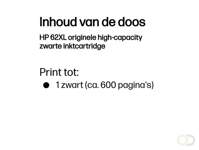 Inktcartridge HP C2P05AE 62XL zwart
