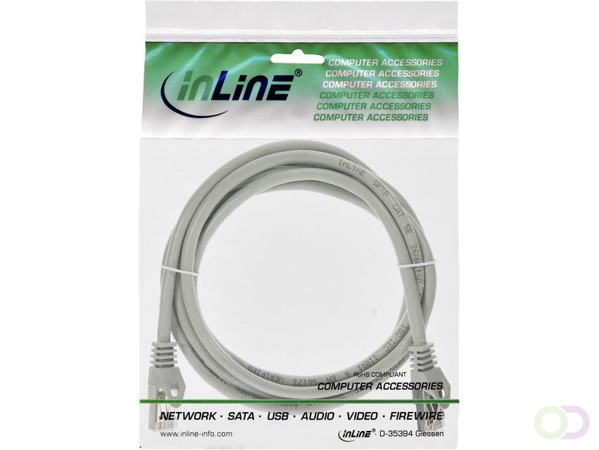 Kabel InLine Cat5e U UTP 2 meter grijs