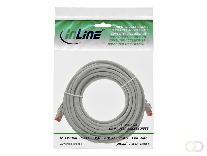Kabel InLine Cat.6 S FTP koper 3 meter grijs