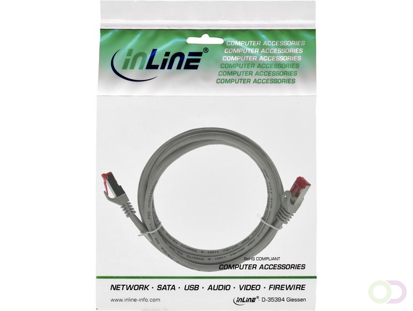 Kabel inLine patch CAT.6 S/FTP 1 meter grijs