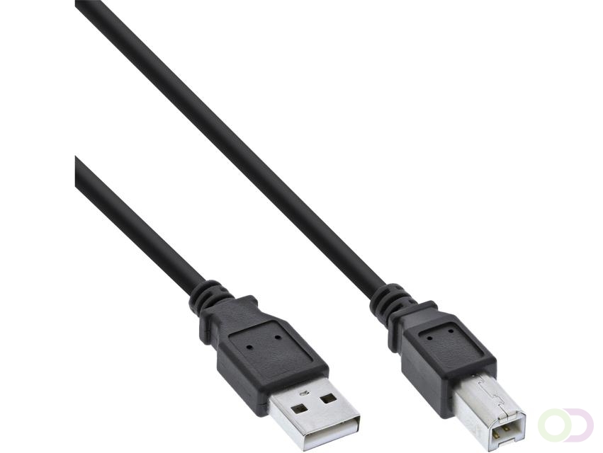 Kabel InLine USB-A USB-B 2.0 M 3 meter zwart