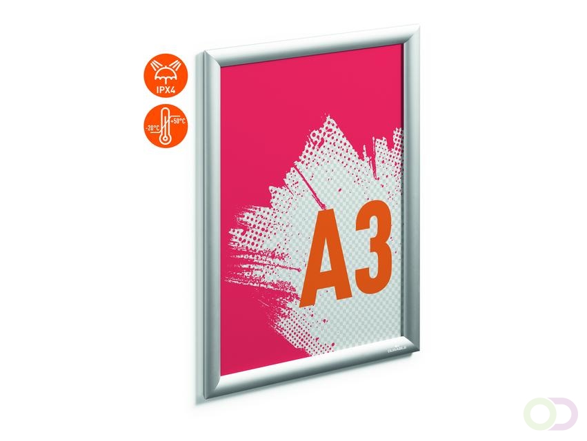 Kliklijst Durable aluminium A3 outdoor