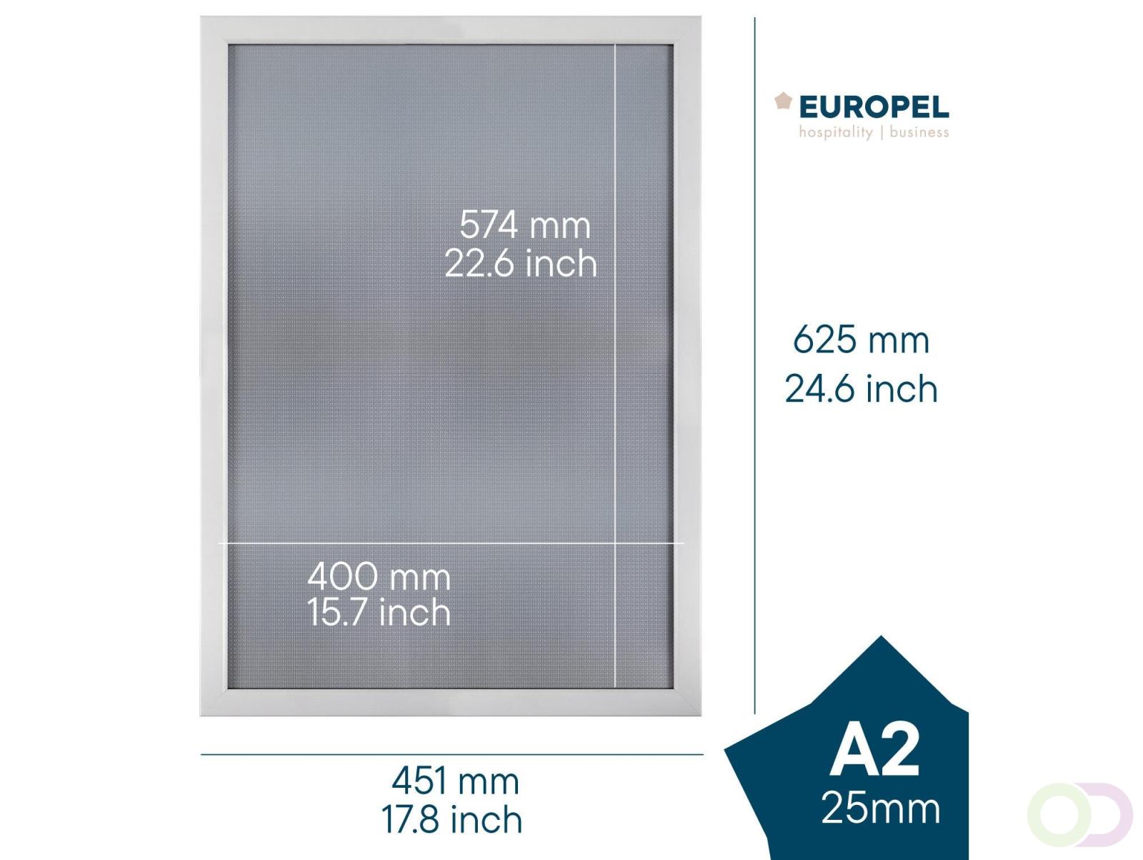 Europel Kliklijst Premium  A2 25 mm Mat Wit