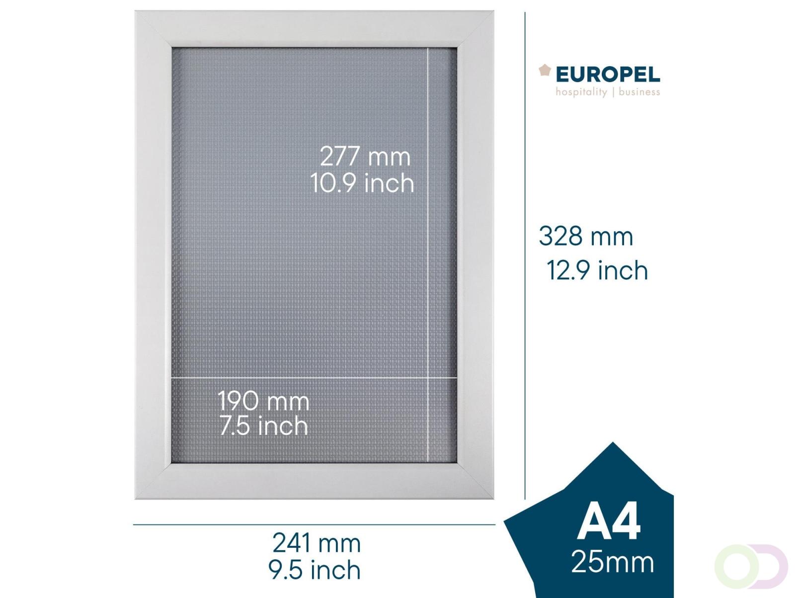 Europel Kliklijst Premium  A4 25 mm Mat Wit