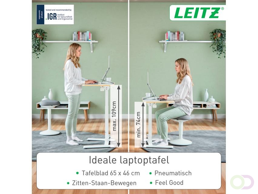 Zit-sta bureau Leitz Ergo compact inklapbaar