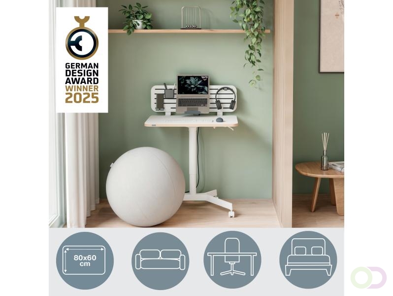 Zit-sta bureau Leitz Ergo compact wielen