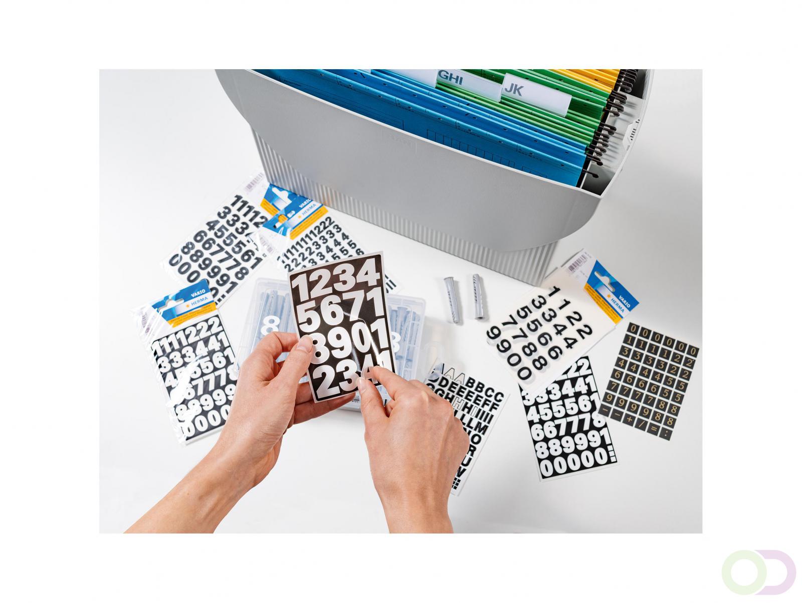 Letters 25 mm A-Z folie watervast wit 2 vel