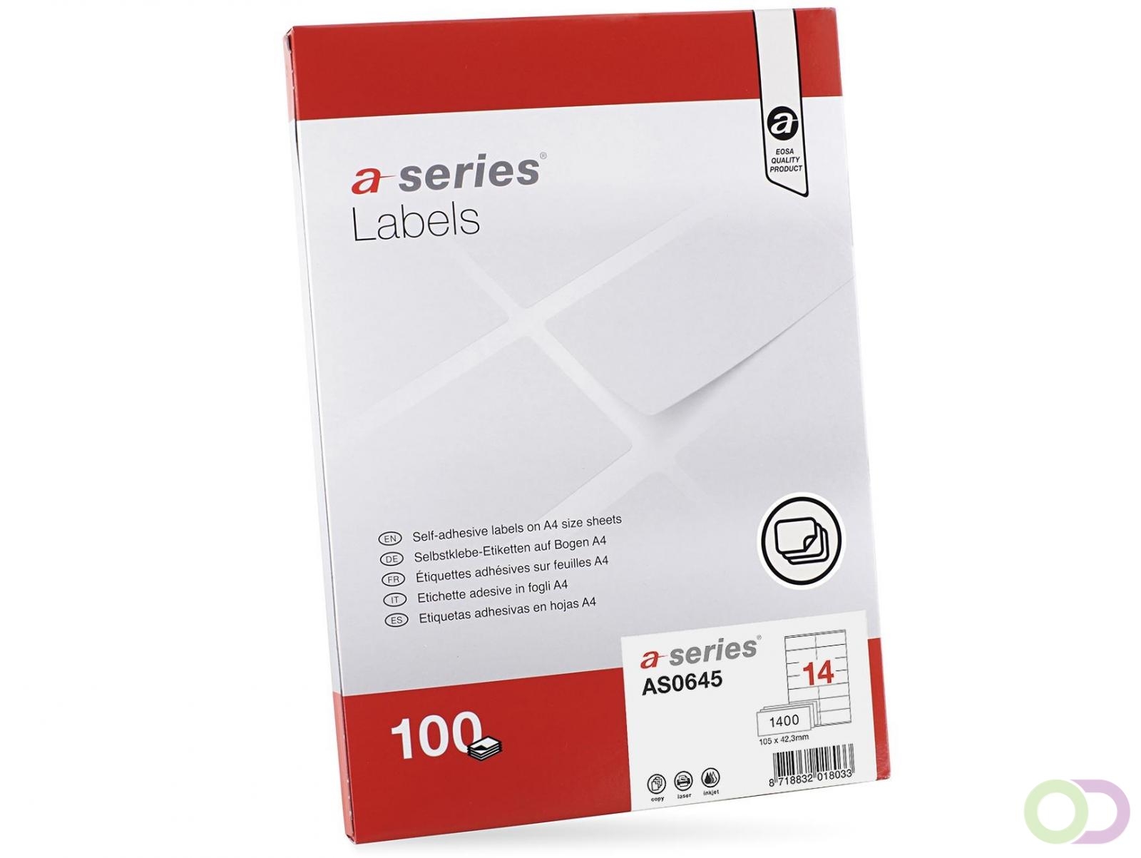 Etiket Office-Deals A-series AS0643 Wit - Zelfklevend - (105,0 x 41,0 mm)
