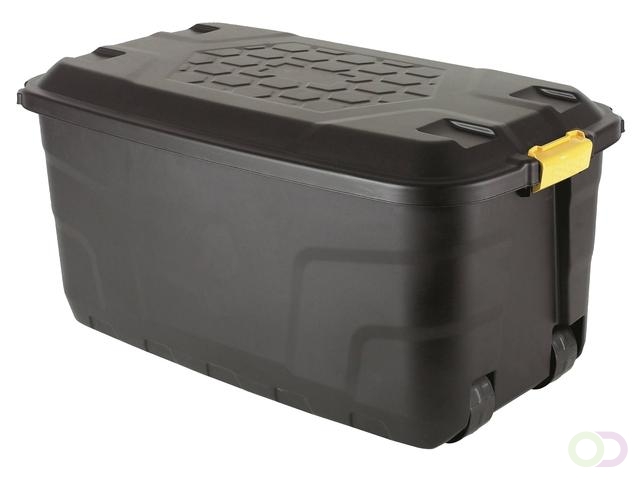 Opbergbox Bankers Box 110L met wielen robuust zwart