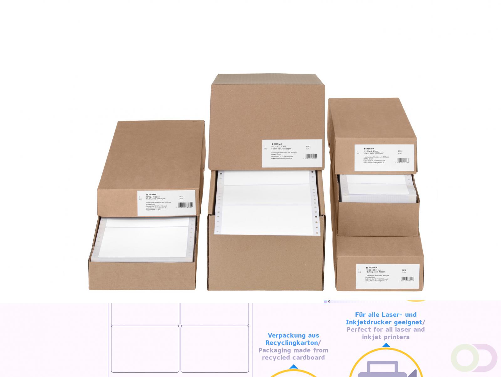 Etiket HERMA 5077 A4 99.1x67.7mm premium 200stuks wit