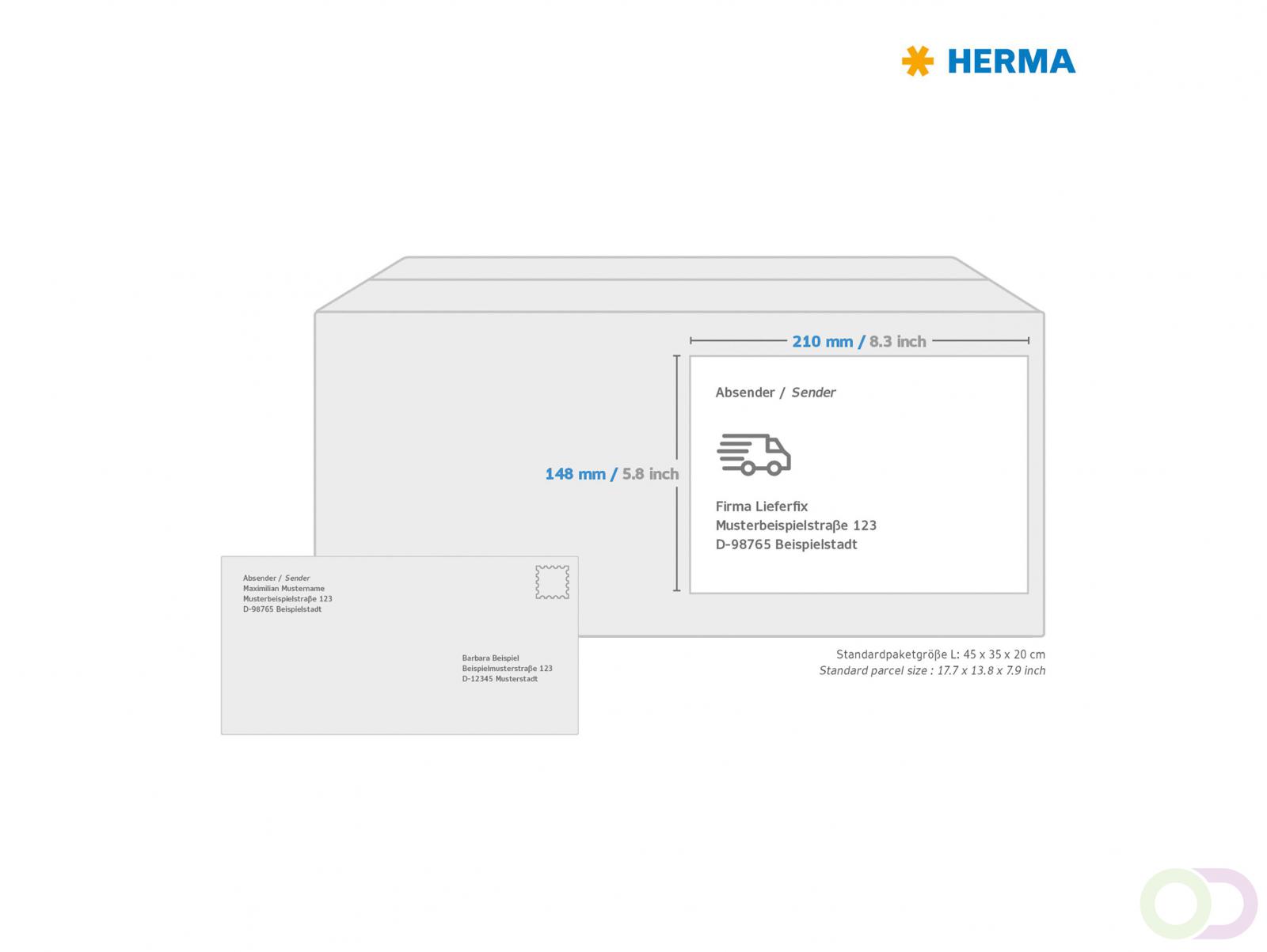 PREMIUM etiketten, A4, 210 x 148 mm, wit, permanent hechtend