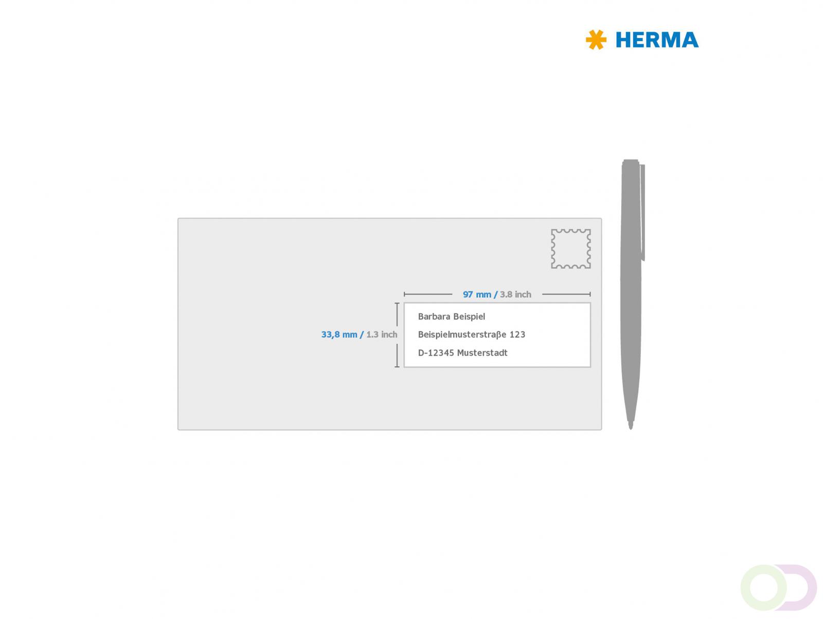 PREMIUM etiketten, A4, 97 x 33,8 mm, wit, permanent hechtend