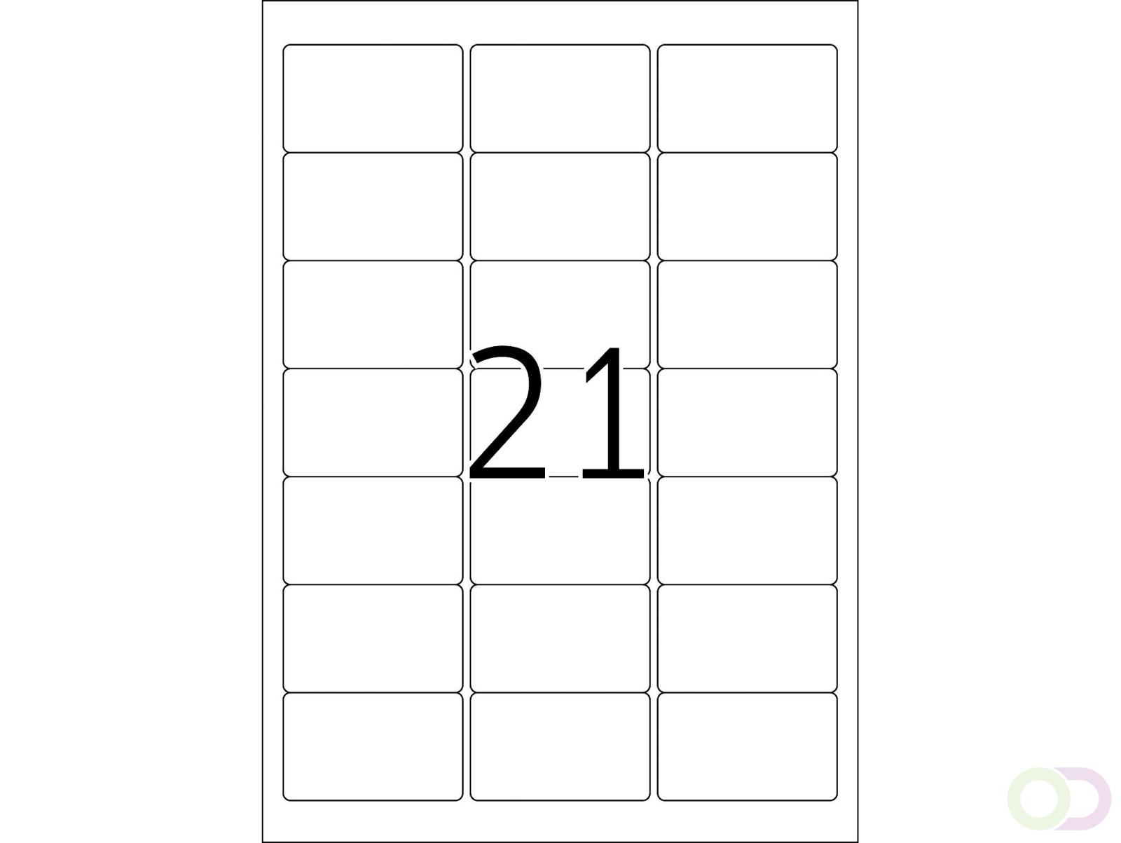 Etiket HERMA 10301 63.5x38.1mm verwijderbaar wit 2100 stuks