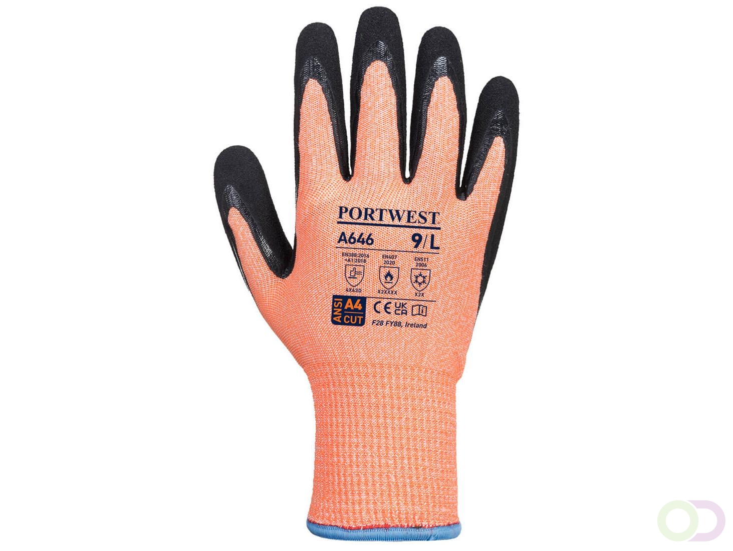 Vis-Tex winter HR snijbestendige Nitril handschoenen maat XXL, OrBk